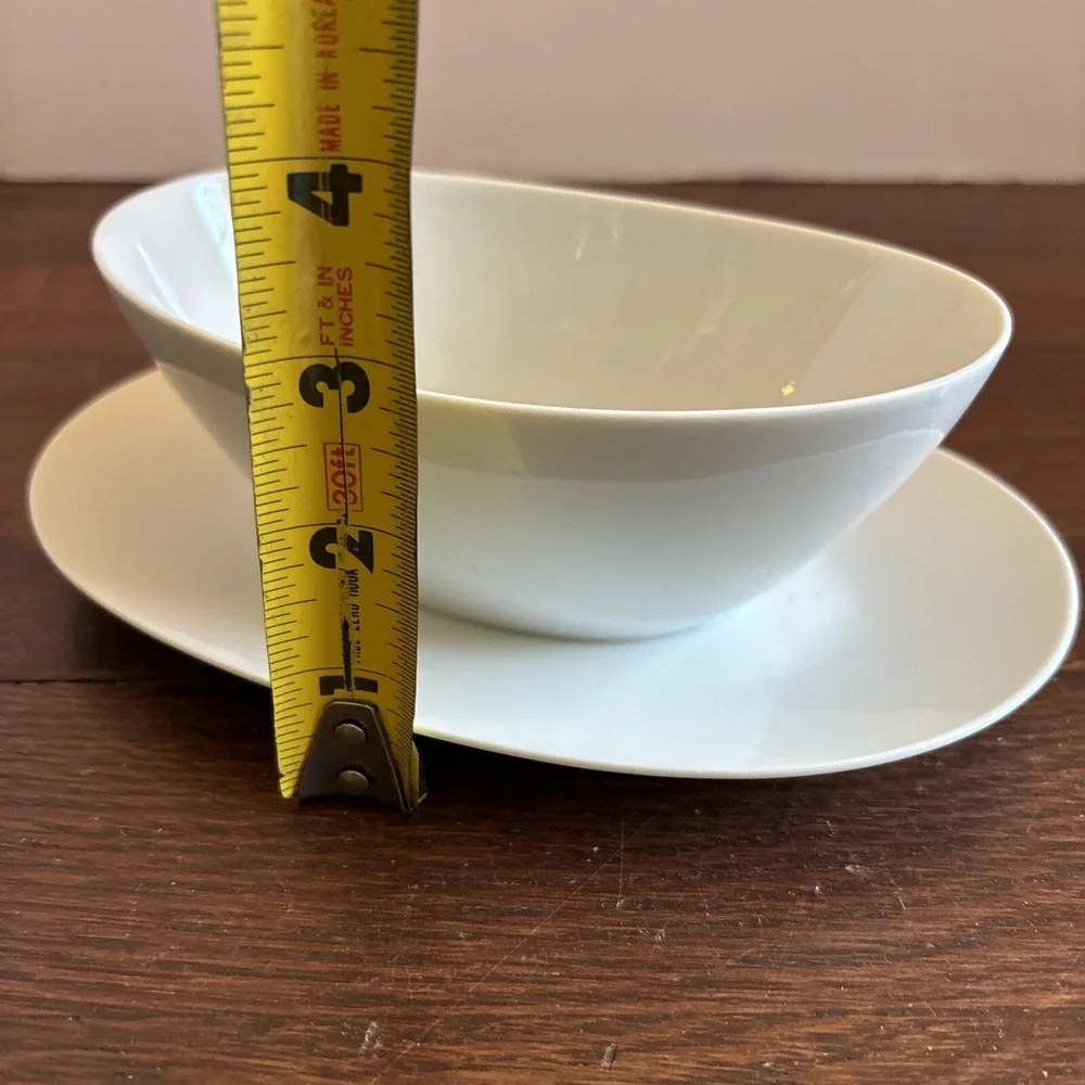 Sango Majestique Gravy/ Sauce Boat With Underplate Made In Japan‎ White